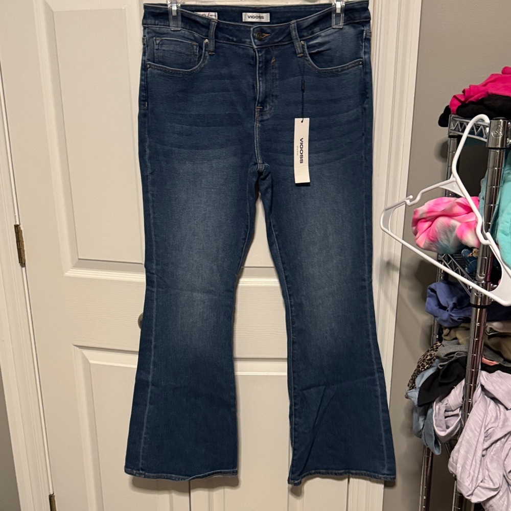 Vigoss Women's Deep Blue Boot Cut Jeans